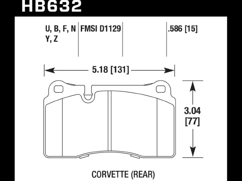 HAWK HP+ HB632N.586 Передние тормозные колодки для AUDI RS3 8P/TT-RS 8J