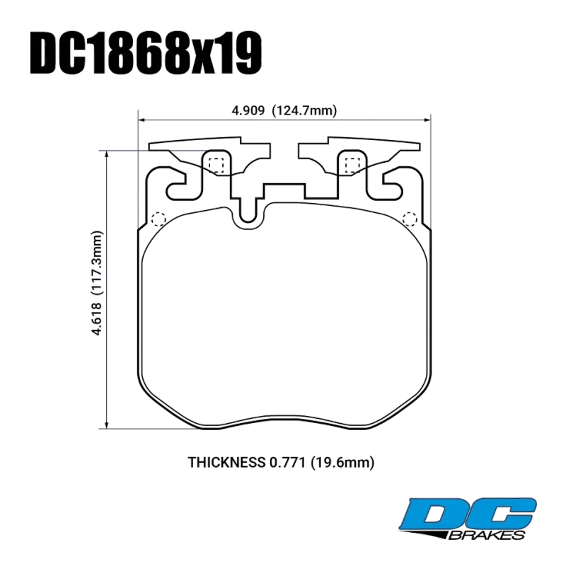 DC Brakes STR.S+ DC1868P19 Передние тормозные колодки для BMW X5 G05; 3 G20, 5 G30, M Performance