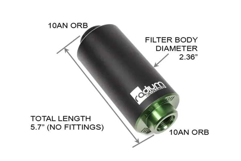 Фильтр топливный ORB AN-10, 6 micron Radium Engineering 20-0220-05