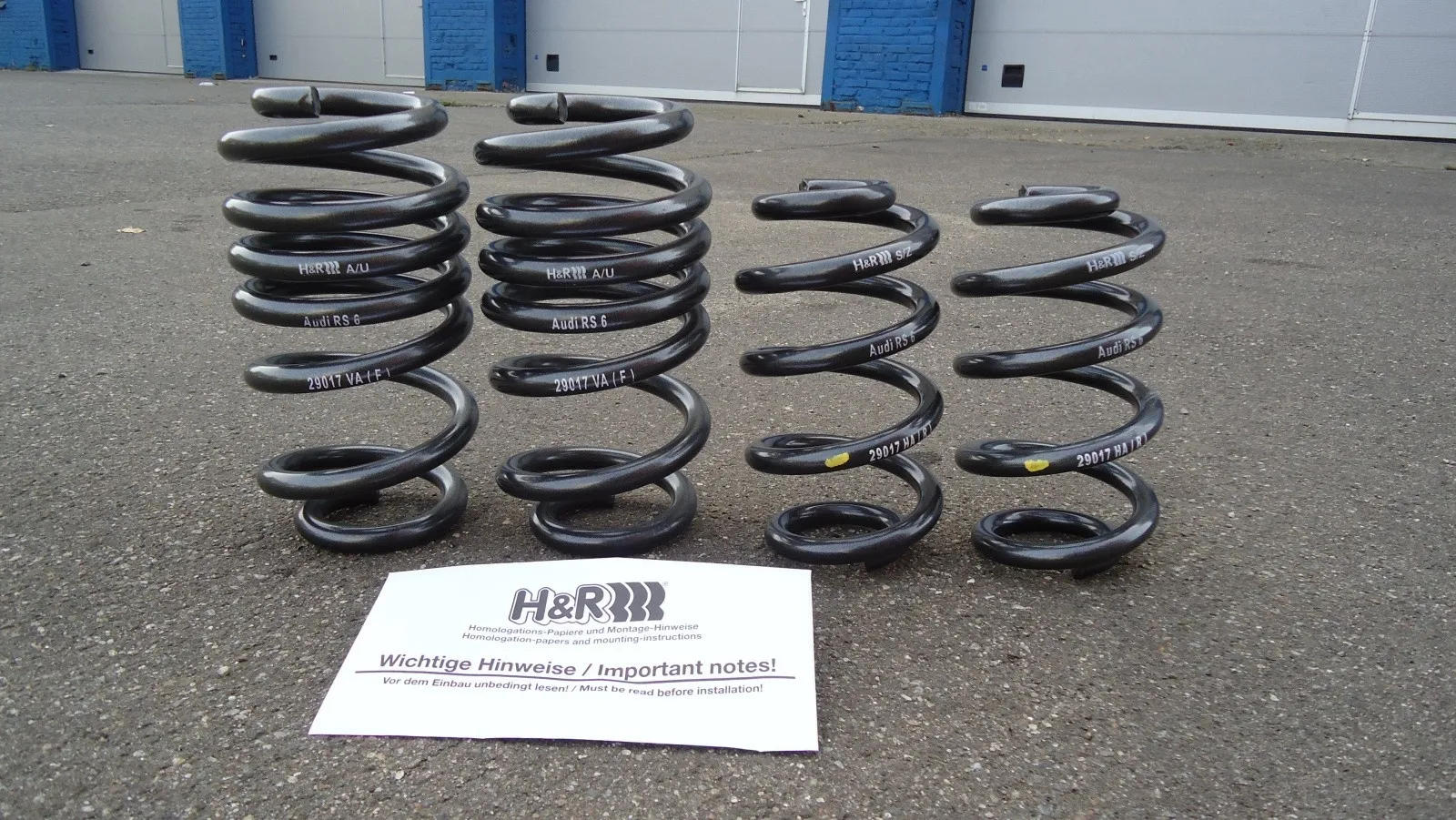 H&R 29017-2 Пружины с занижением Audi RS6 (C6)