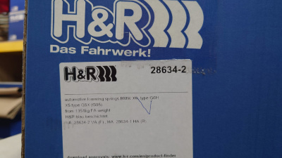 H&R 28634-2 Пружины с занижением для BMW X5 (G05) / X6 (G06)