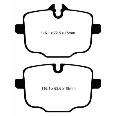 EBC RP-1 DP82089RP1 Колодки тормозные BMW задние BMW M3 G80; M4 G82; M5 F10; M6 F12; X5 G05; X7