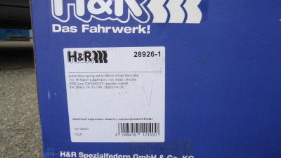 H&R 28926-1 Пружины с занижением для BMW X3 F25 / X3 G01 / X4 G02