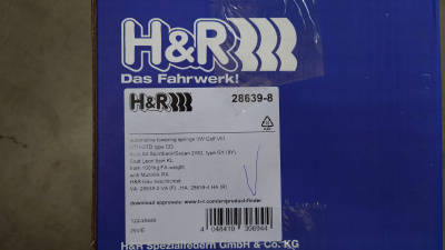 H&R 28639-8 Пружины с занижением для VW Golf 8 GTI / AUDI A3 8Y