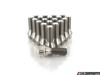 ECS Tuning Конусный болт колёсный из титана 14x1.5x35мм (комплект 20 штук)