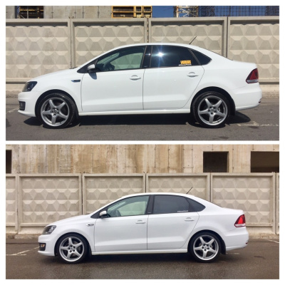 H&R 28841-1 Пружины с занижением Skoda Rapid / VW Polo Sedan