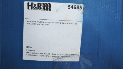 H&R 54685 Пружины с занижением для Toyota Camry V50 / V55
