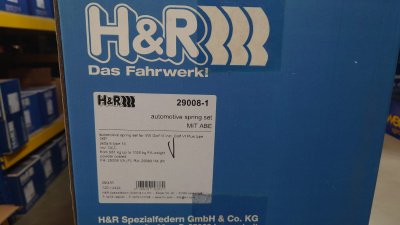 H&R 29008-1 Пружины с занижением VW Golf 6, Jetta 6