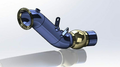 Turbo-V Даунпайп без катализатора для BMW B48