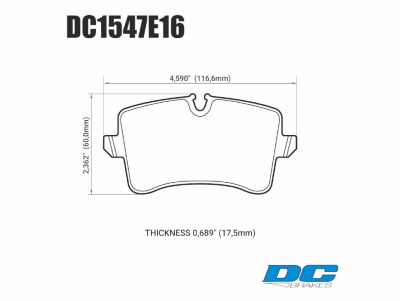 DC Brakes RT.2 DC1547E16 Задние тормозные колодки для RS4/RS5/RS6/R8/RS-Q3/RS3 8V