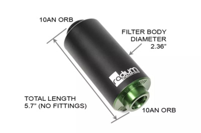 Фильтр топливный ORB AN-10, 6 micron Radium Engineering 20-0220-05