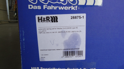 H&R 28875-1 Пружины с занижением Mazda CX-5 (KE)