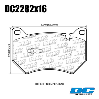 Колодки тормозные DC2282P16 DC Brakes Street STR.S+ передние AUDI Q5 (Brembo)